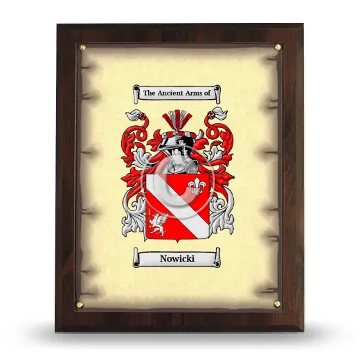 Nowicki Coat of Arms Plaque