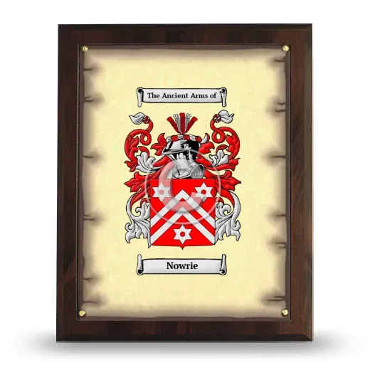 Nowrie Coat of Arms Plaque