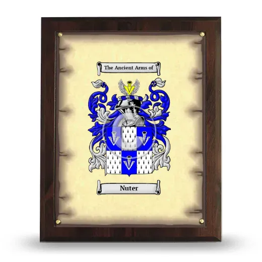 Nuter Coat of Arms Plaque