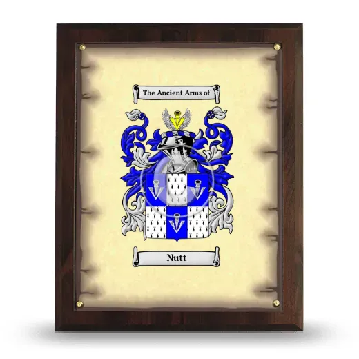 Nutt Coat of Arms Plaque