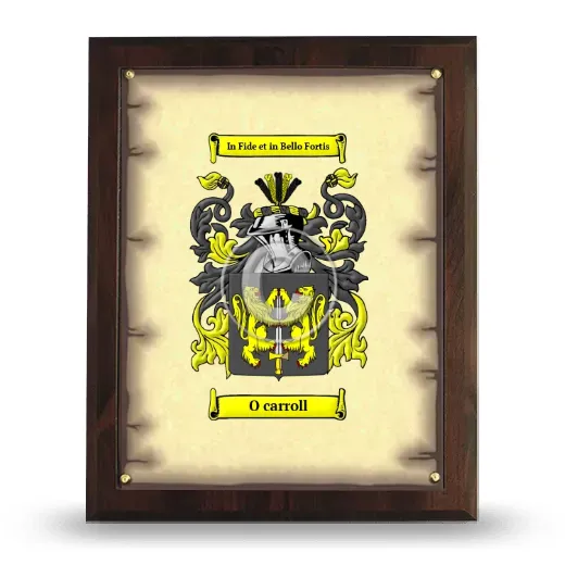 O carroll Coat of Arms Plaque