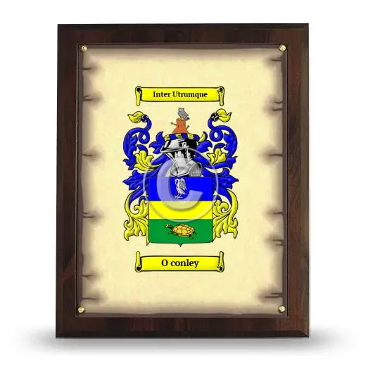O conley Coat of Arms Plaque