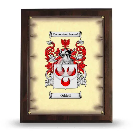 Oddell Coat of Arms Plaque