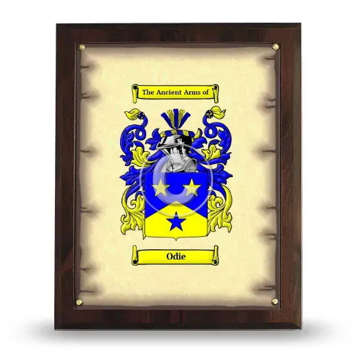 Odie Coat of Arms Plaque