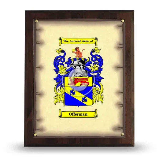 Offerman Coat of Arms Plaque