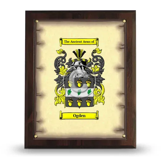 Ogden Coat of Arms Plaque