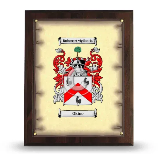Okine Coat of Arms Plaque