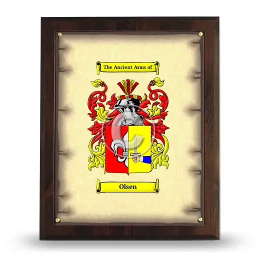 Olsen Coat of Arms Plaque