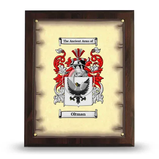Oltman Coat of Arms Plaque