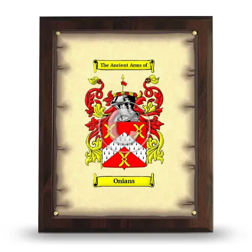 Onians Coat of Arms Plaque