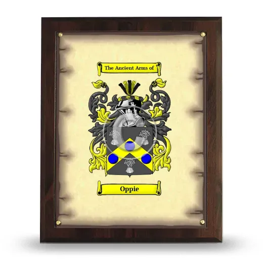 Oppie Coat of Arms Plaque