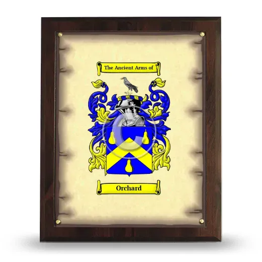 Orchard Coat of Arms Plaque