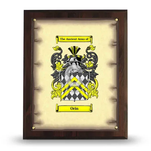 Orin Coat of Arms Plaque