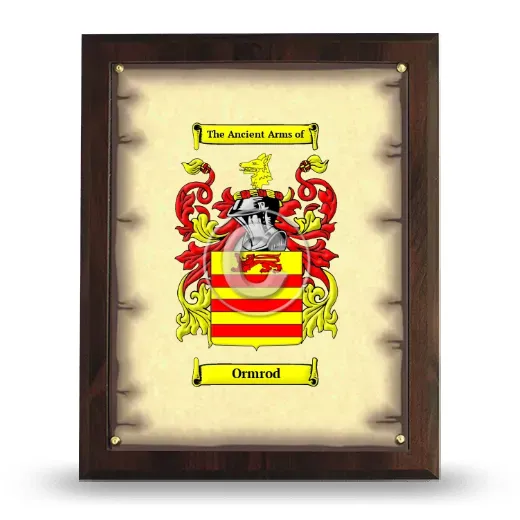 Ormrod Coat of Arms Plaque
