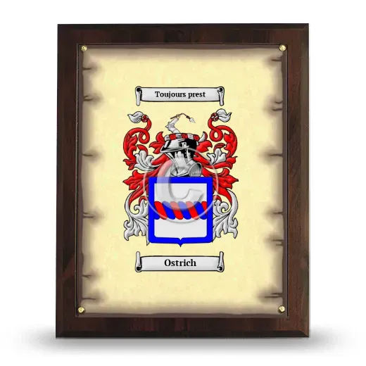 Ostrich Coat of Arms Plaque
