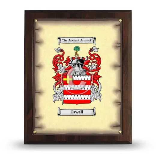 Oswell Coat of Arms Plaque