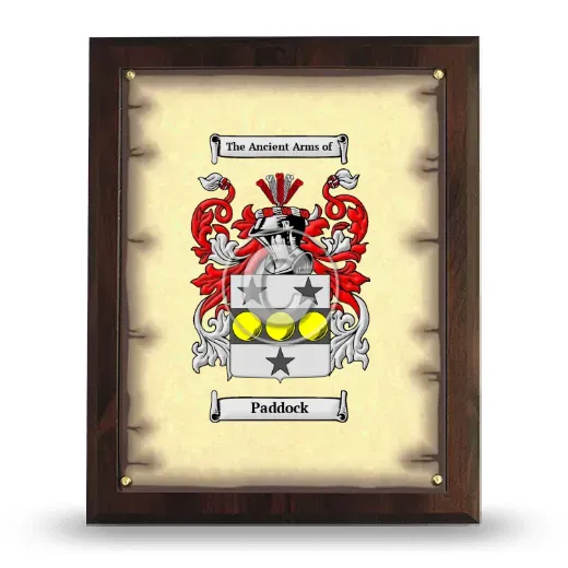 Paddock Coat of Arms Plaque