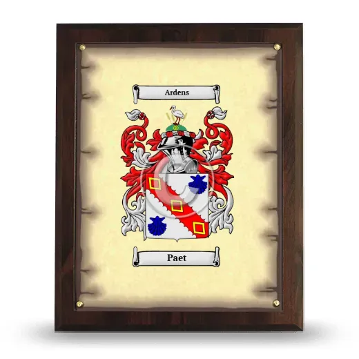 Paet Coat of Arms Plaque