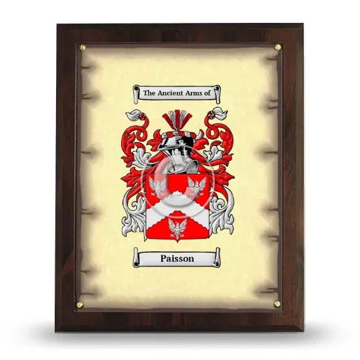 Paisson Coat of Arms Plaque