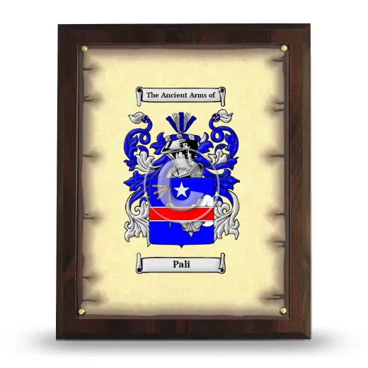 Pali Coat of Arms Plaque