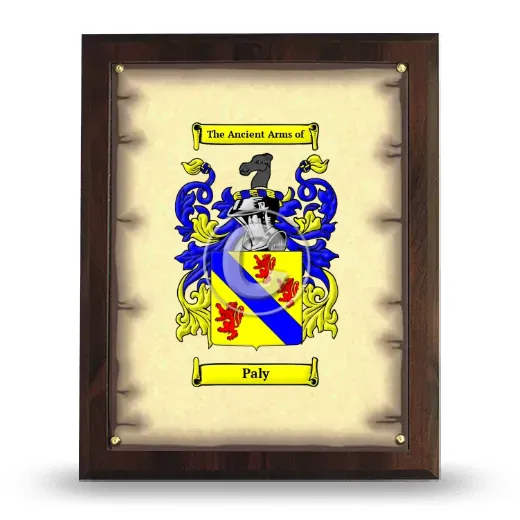 Paly Coat of Arms Plaque