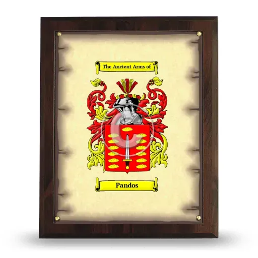 Pandos Coat of Arms Plaque