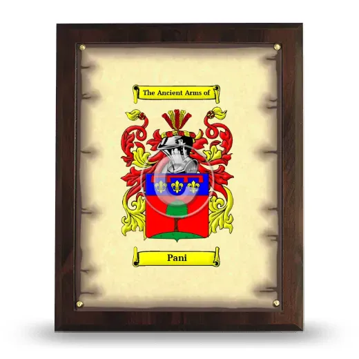 Pani Coat of Arms Plaque