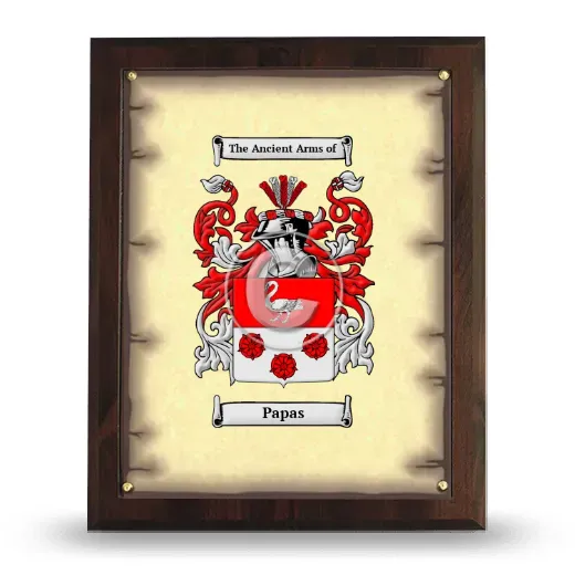 Papas Coat of Arms Plaque