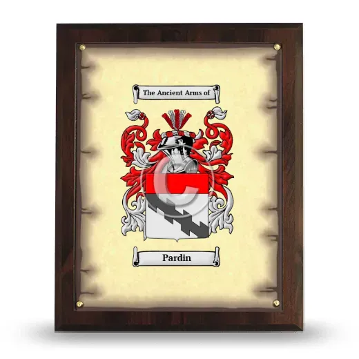 Pardin Coat of Arms Plaque