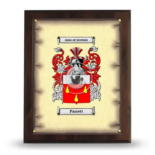 Parrett Coat of Arms Plaque