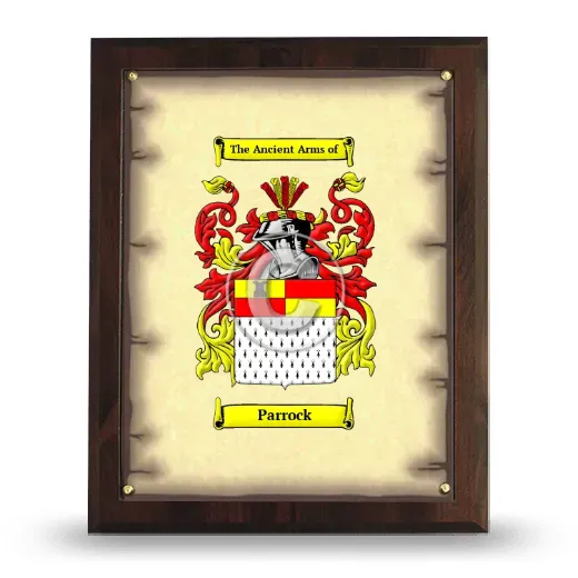 Parrock Coat of Arms Plaque