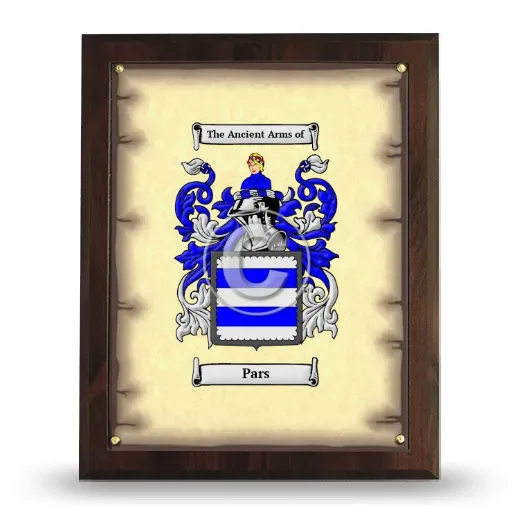 Pars Coat of Arms Plaque