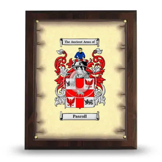 Pascoll Coat of Arms Plaque