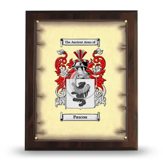 Pascou Coat of Arms Plaque