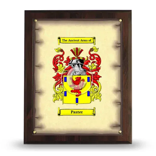 Paster Coat of Arms Plaque
