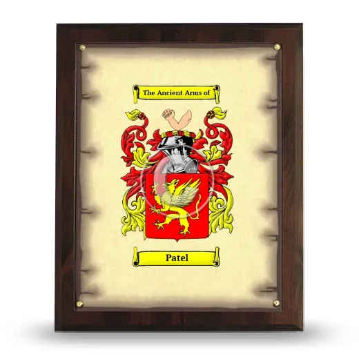 Patel Coat of Arms Plaque