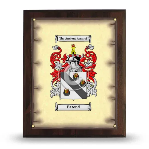 Patend Coat of Arms Plaque