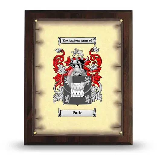 Patie Coat of Arms Plaque