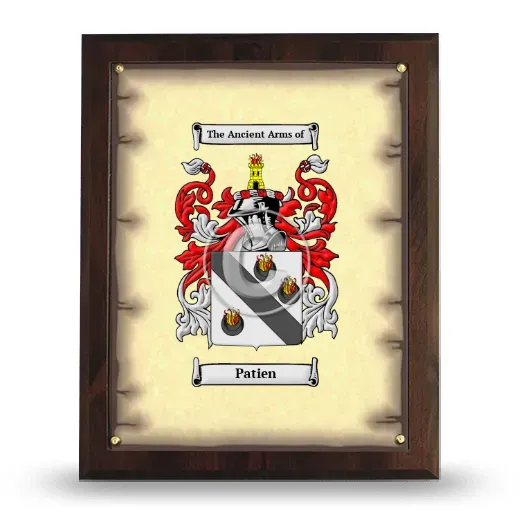 Patien Coat of Arms Plaque