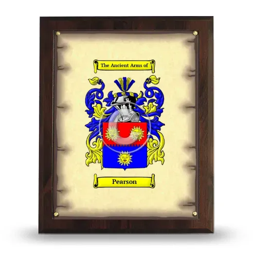 Pearson Coat of Arms Plaque