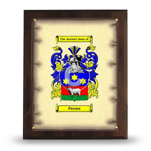 Pecora Coat of Arms Plaque