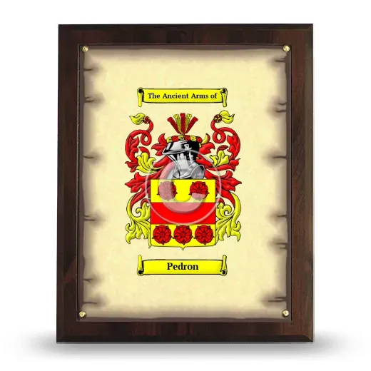 Pedron Coat of Arms Plaque