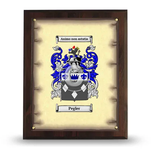 Pegler Coat of Arms Plaque