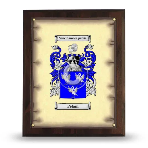 Pelam Coat of Arms Plaque