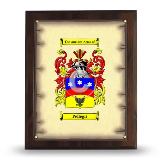 Pellegri Coat of Arms Plaque