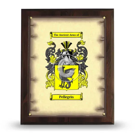 Pellegrin Coat of Arms Plaque