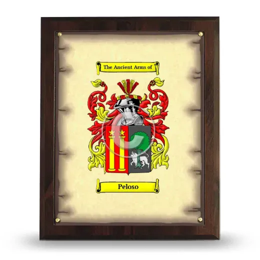 Peloso Coat of Arms Plaque