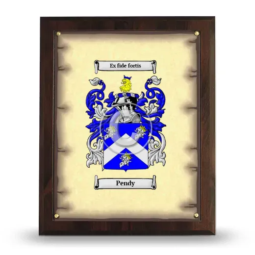 Pendy Coat of Arms Plaque