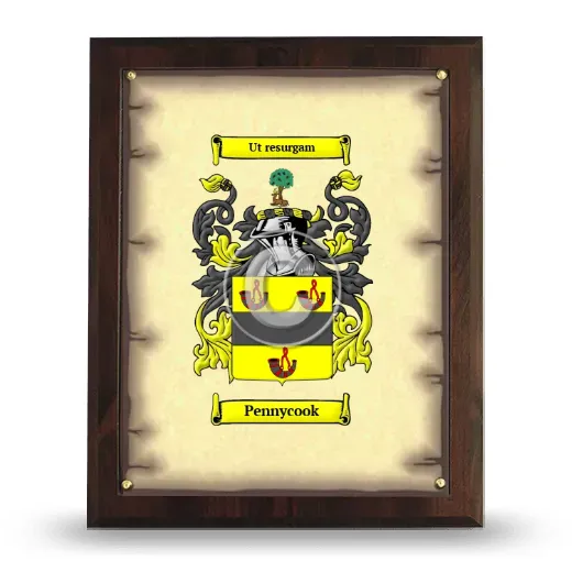 Pennycook Coat of Arms Plaque