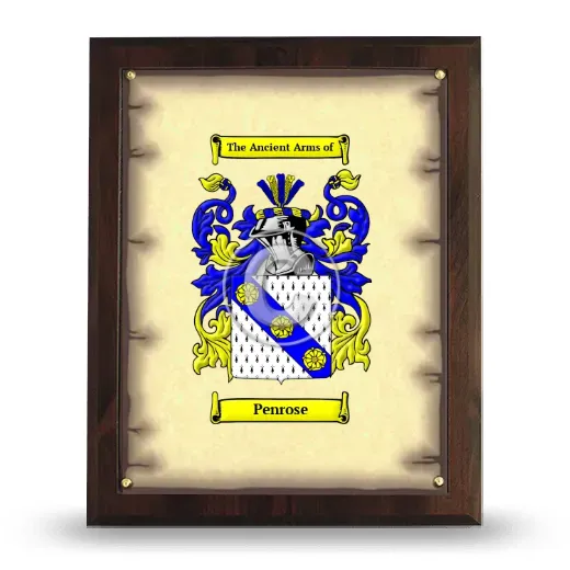 Penrose Coat of Arms Plaque